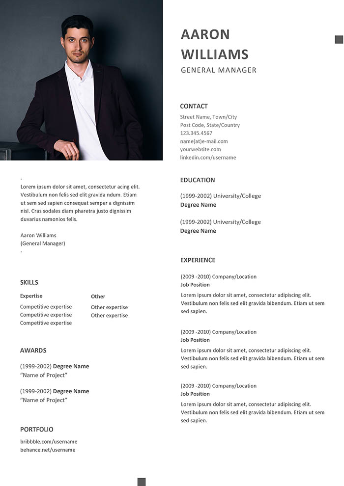 General Manager Resume