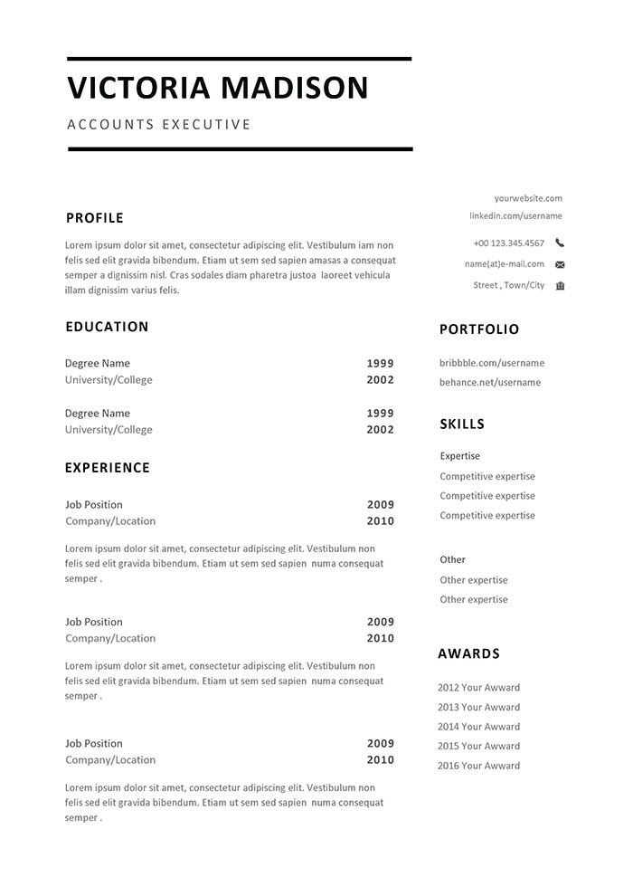 Accounts Executive Resume