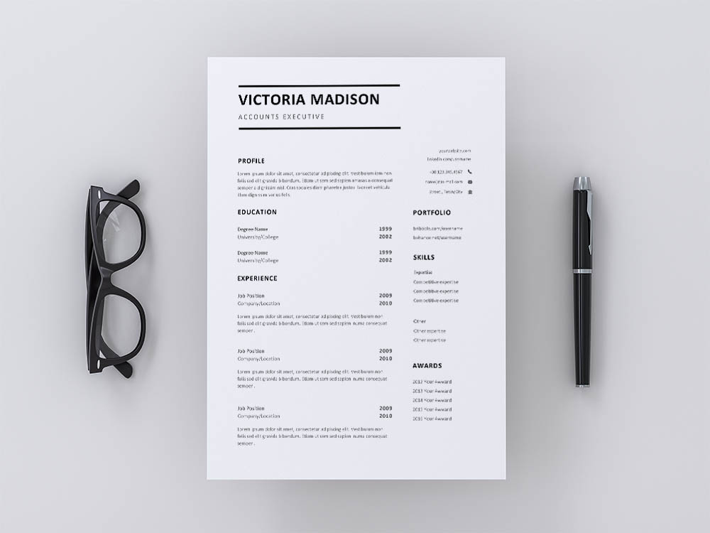 Free Accounts Executive Resume Template