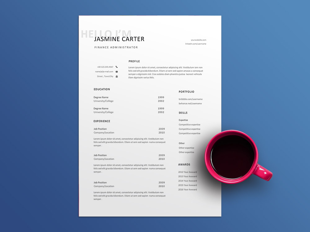 Free Finance Administrator Resume Template