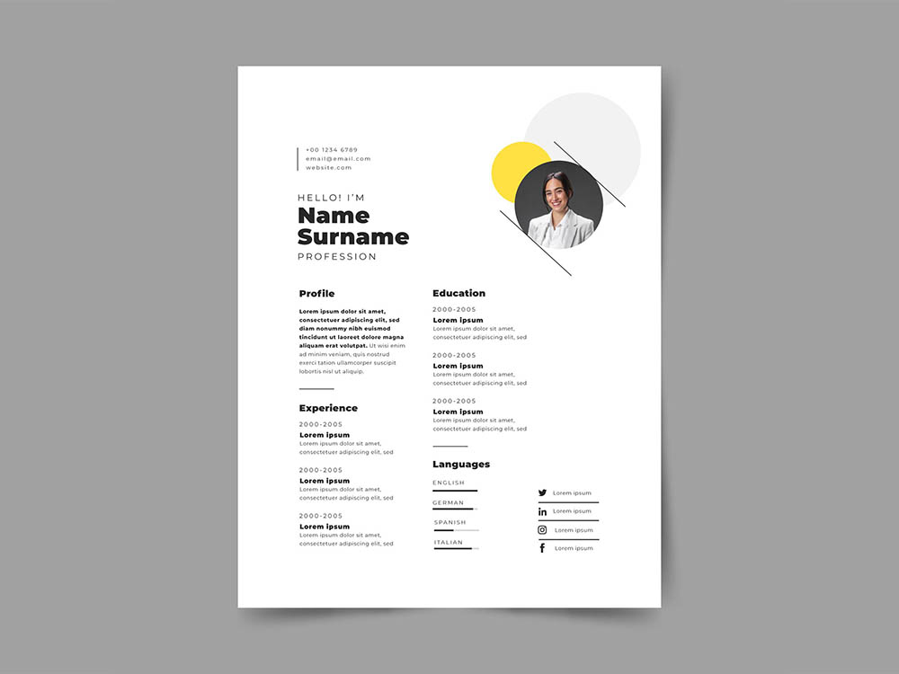Free Supervisor Resume Template with Photo