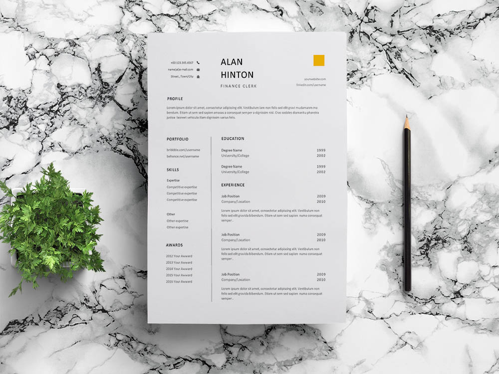 Free finance Clerk Resume Template