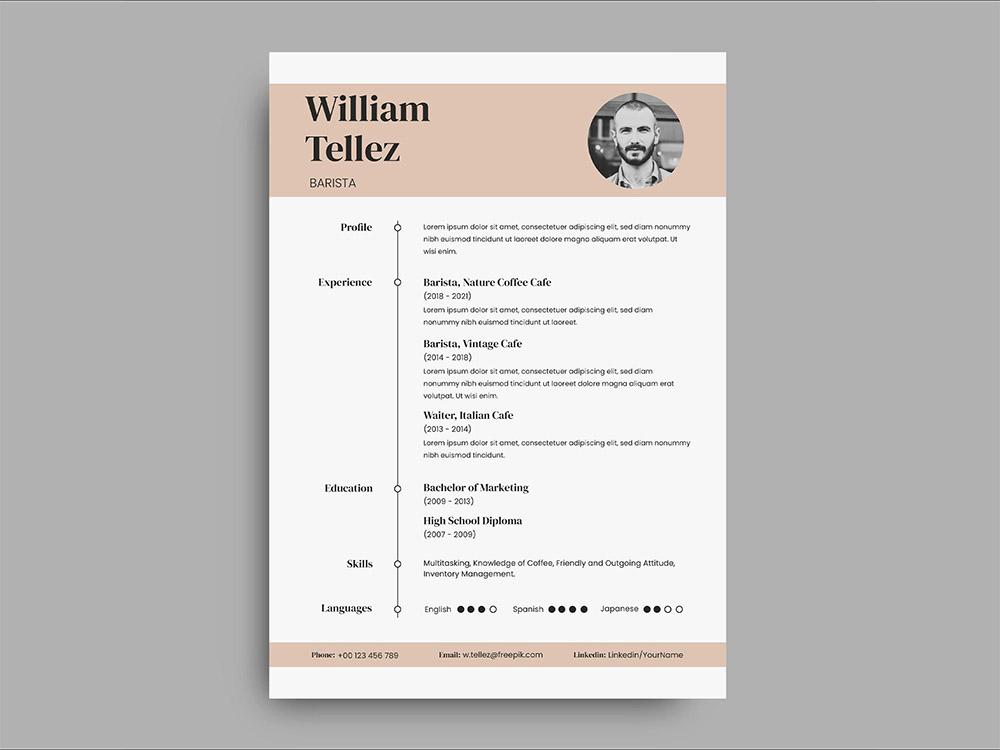 barista-cv-template-free-download