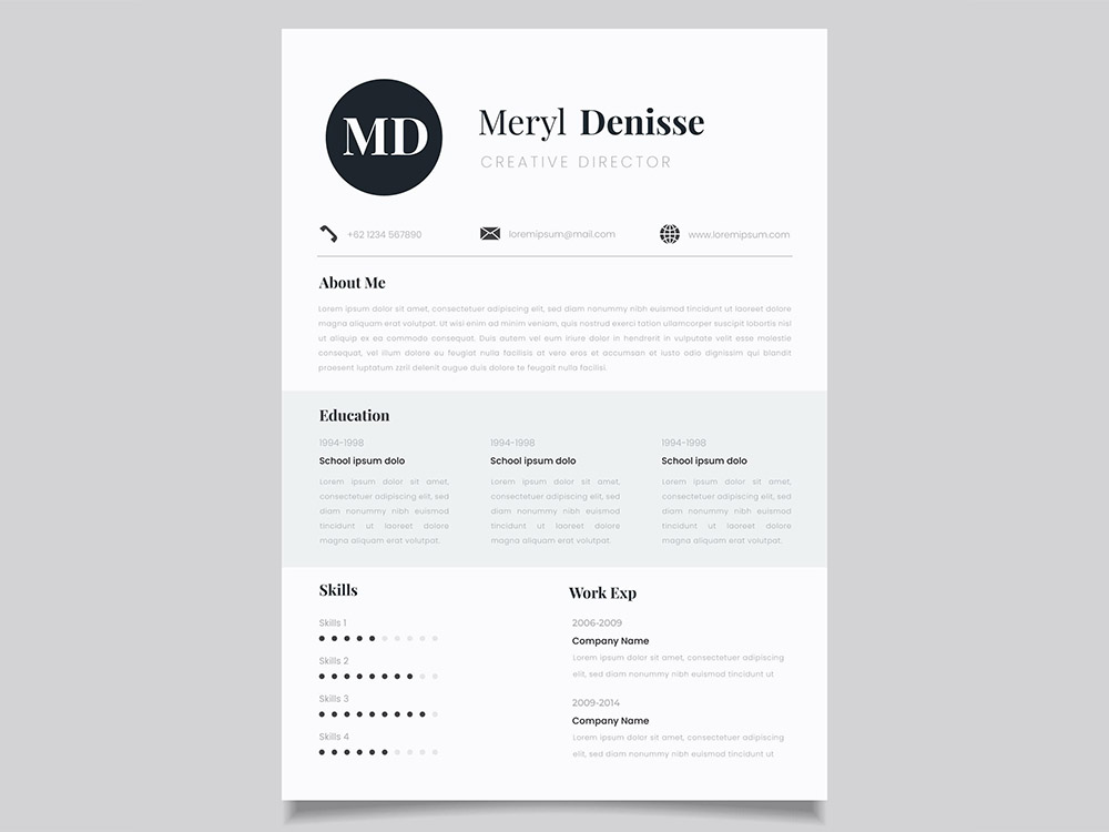 Free Elegant Classic CV Resume Template