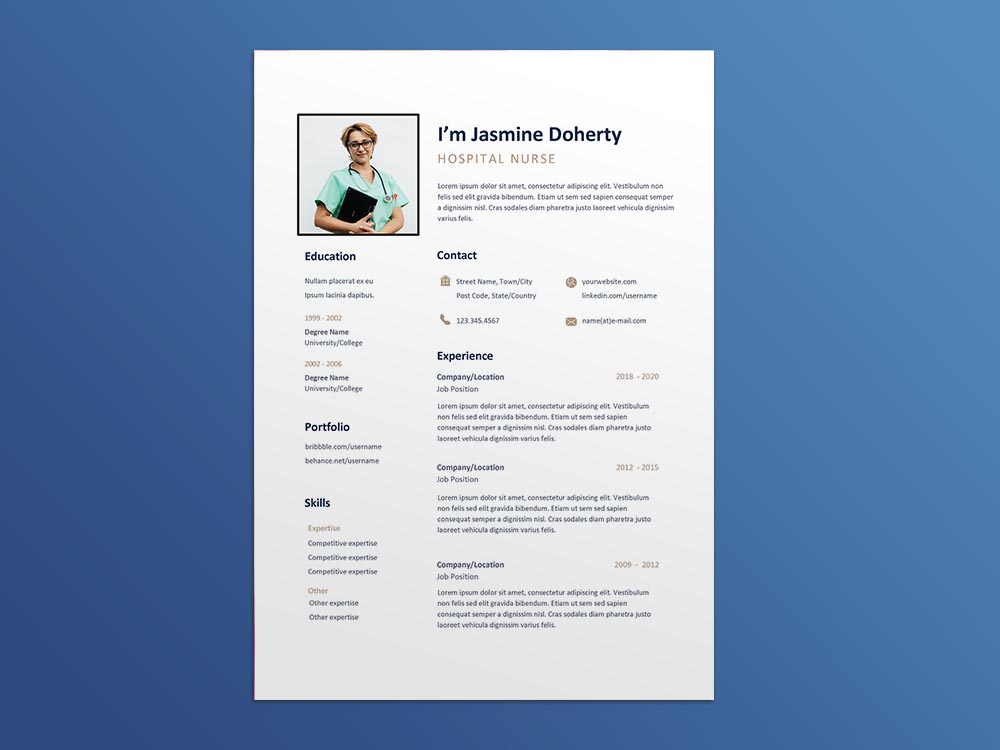 Free Hospital Nurse Resume Template