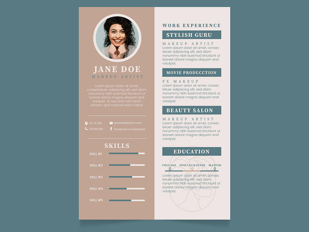 Free Corel Draw Resume Template In CDR File Format