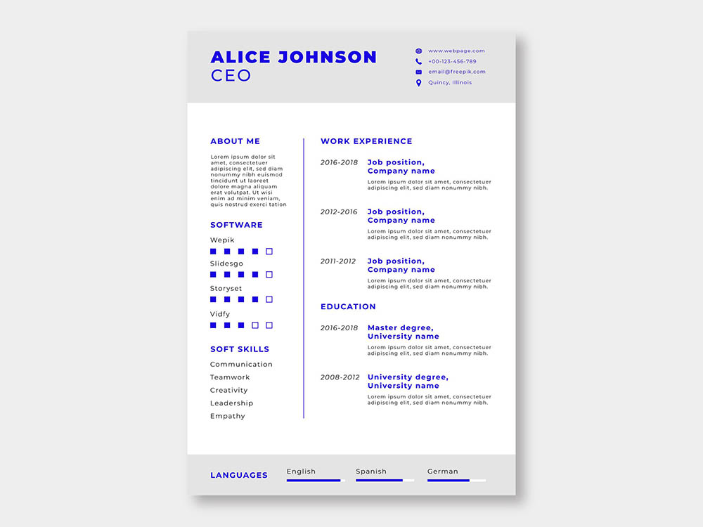Free CEO Resume Template