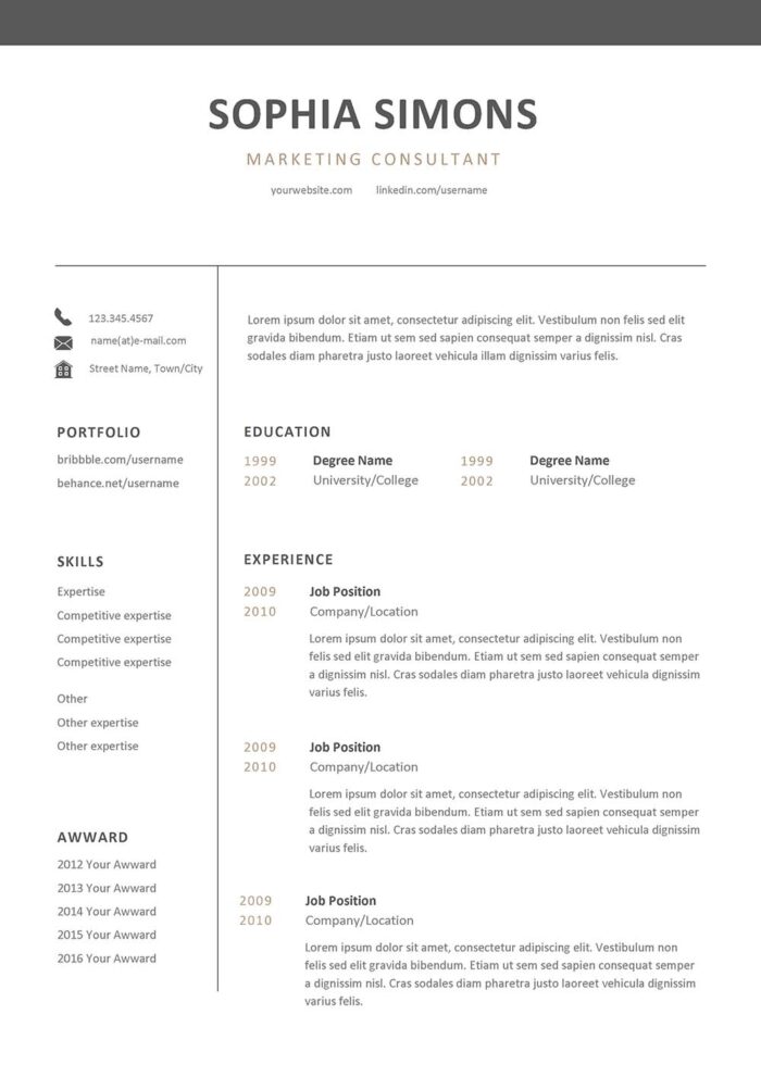 Marketing Consultant Resume