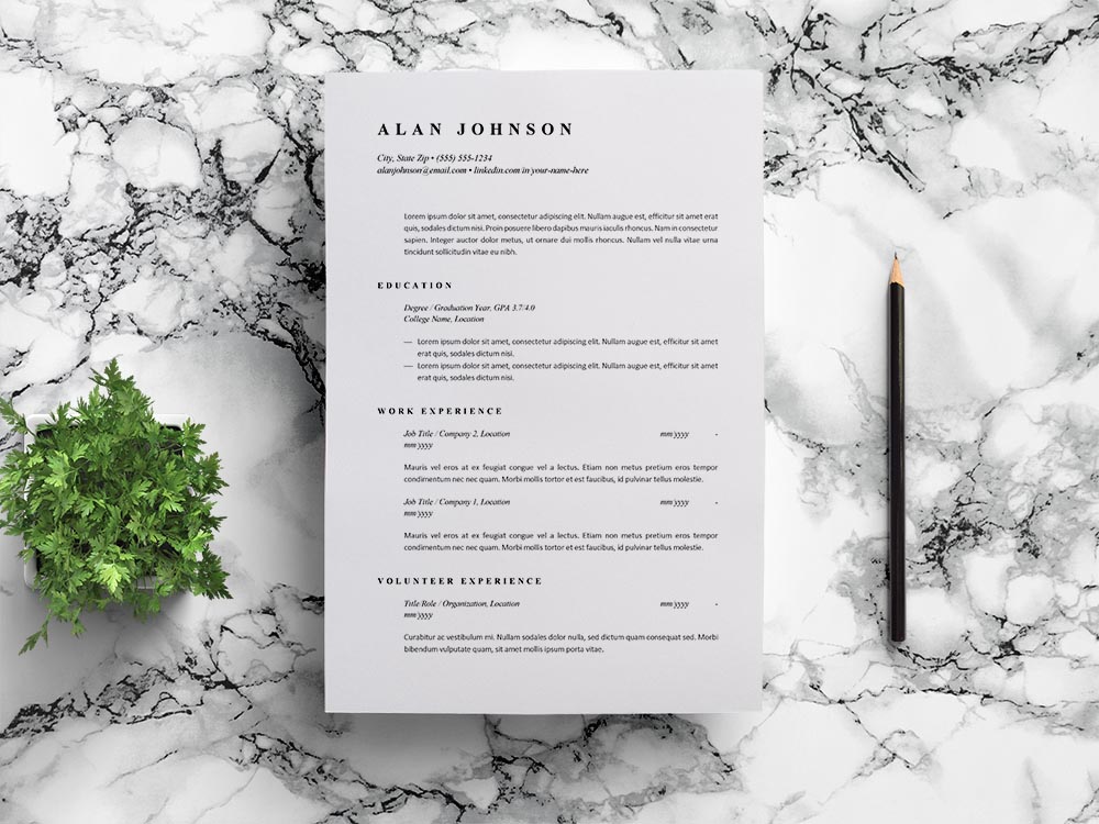 Free Fresh Graduation ATS Resume Template