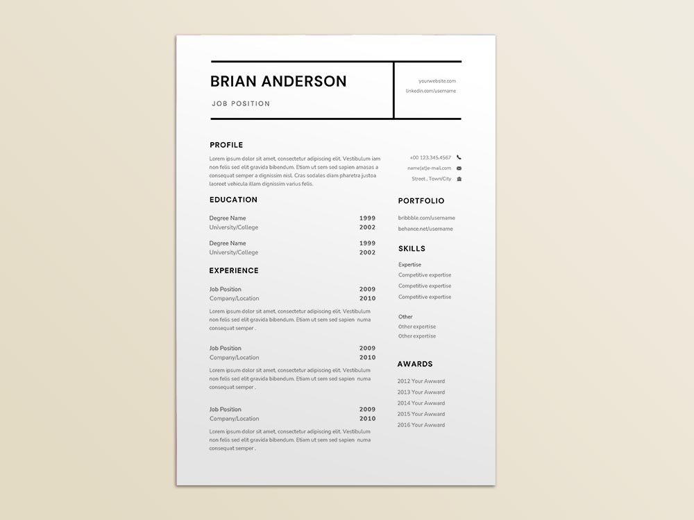 Free Night Auditor Resume Template