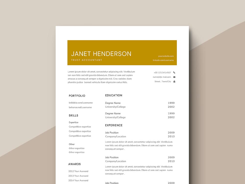 Free Trust Accountant Resume Template