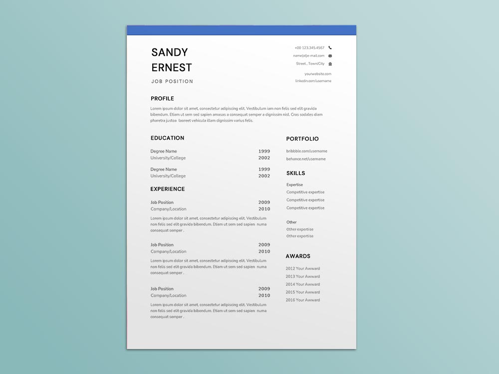 Free Administrative Aide Resume Template with Example for Job Seeker