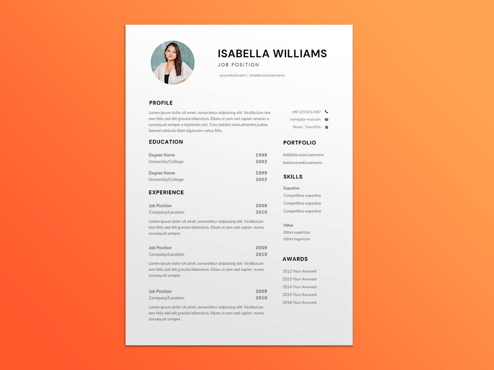 Free Bilingual Receptionist Resume Sample Template with Clean Look