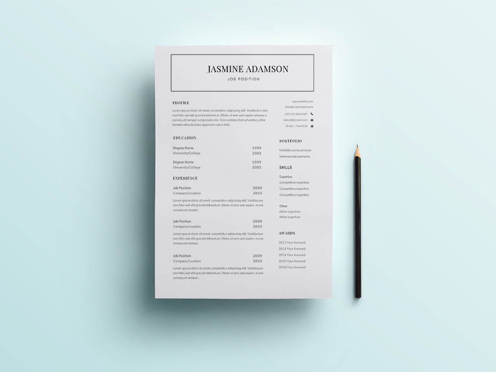 Free Bilingual Secretary Resume Sample Template with Clean Look