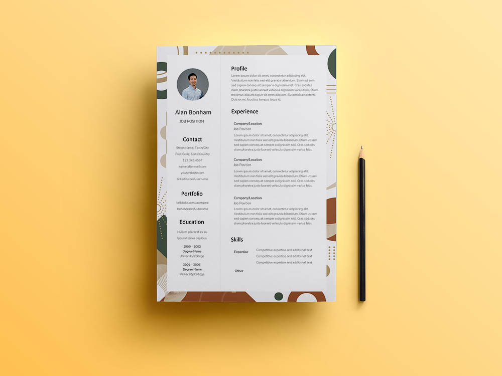 Free Office Intern Resume Sample Template with Clean Look