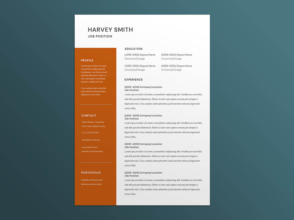 Free Senior Secretary Resume Template with Clean Look