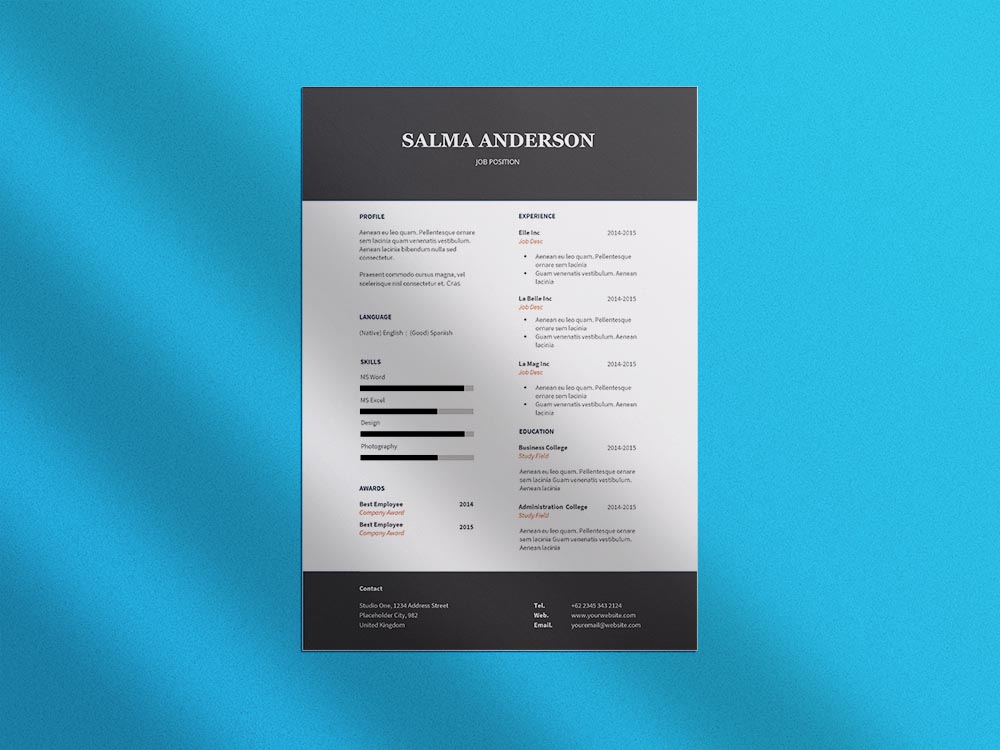 Free Tool Room Manager Resume Example Template for Job Seeker
