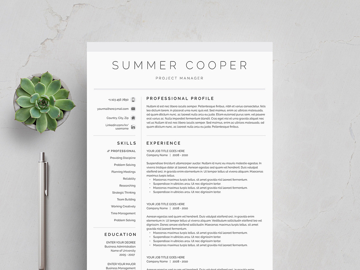 Actuary Resume Template – ATS-Friendly Professional Resume for Insurance, Risk & Finance Careers