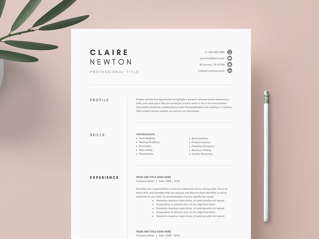 Professional Asset Manager Resume Template – Modern ATS Finance CV for Microsoft Word