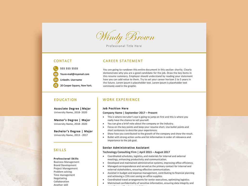 Exploration Manager Resume Template | ATS-Friendly Mining Leadership CV for Word & Pages