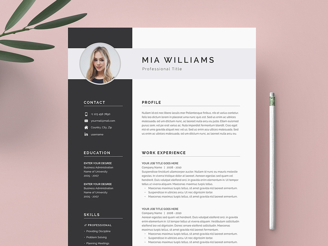 Financial Advisor Resume Template – ATS-Friendly Finance Resume for Microsoft Word