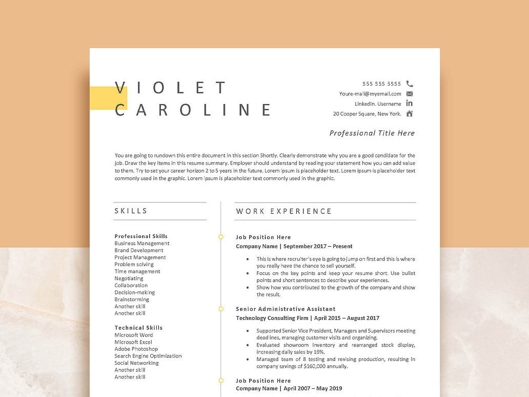 Geological Technician Resume Template DOCX | Editable CV for Mining, Exploration & Geoscience Careers