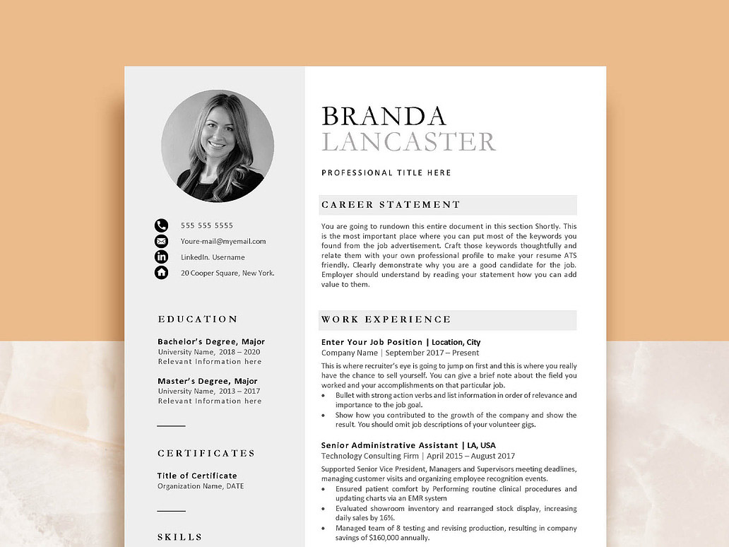 Geophysicist Resume Template for Microsoft Word & Pages | ATS-Friendly Earth Science CV