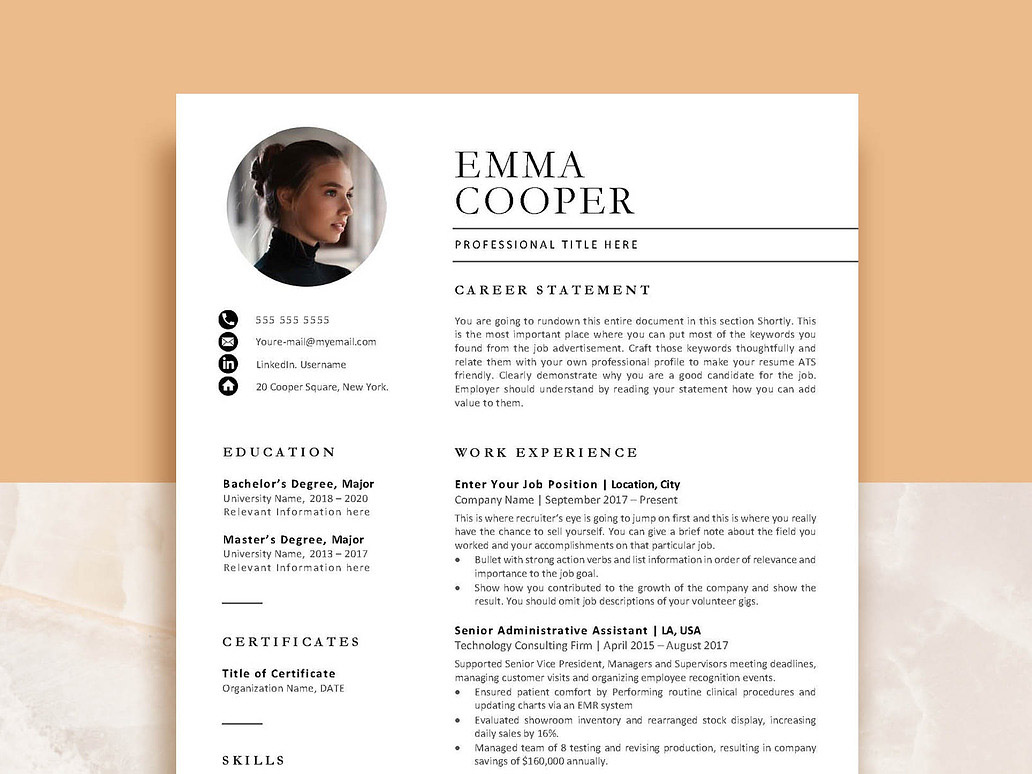Professional Mine Geologist Resume Template DOCX | ATS-Friendly Mining CV for Word & Pages